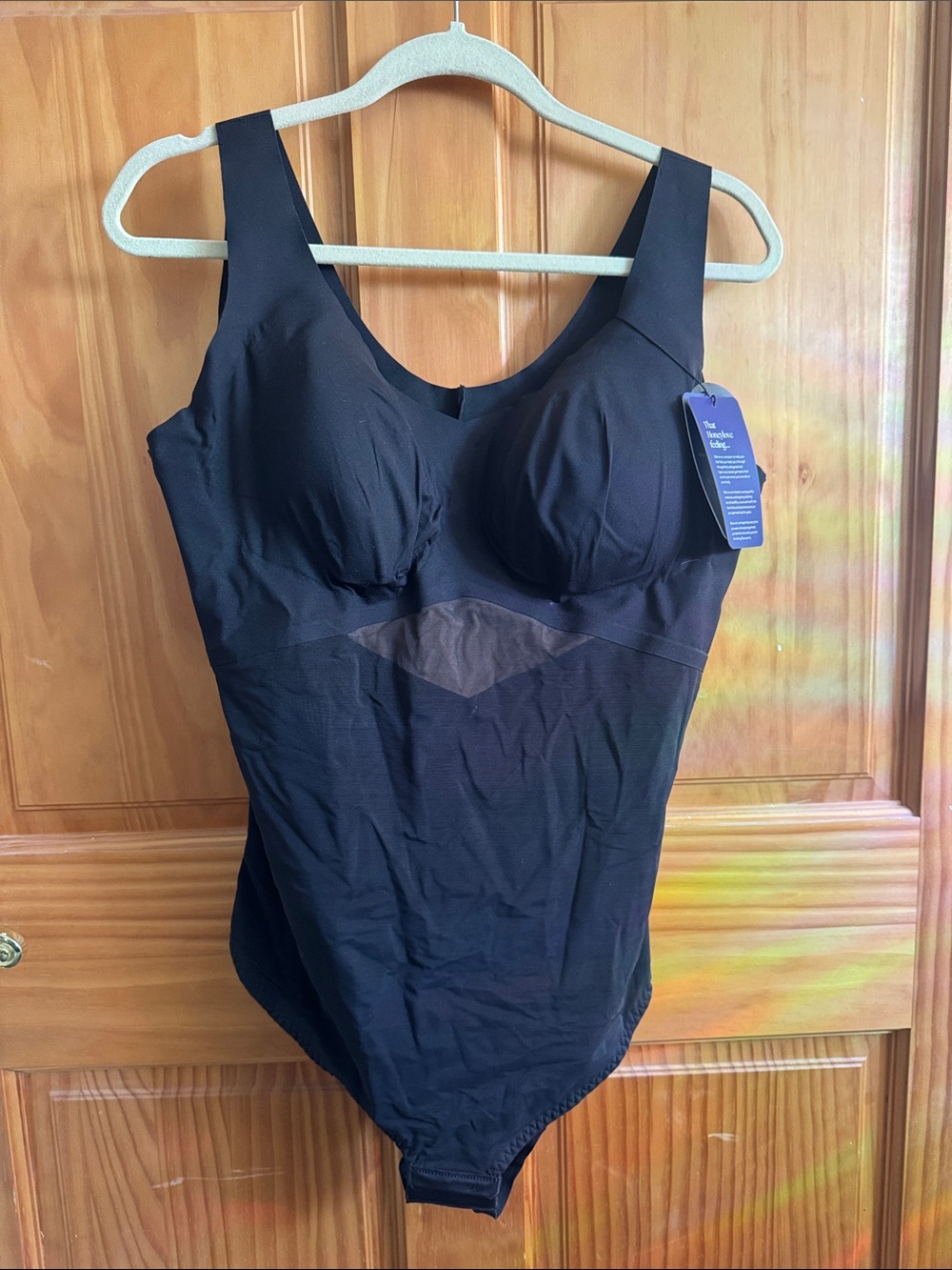 Honeylove “Runway” Tank Bodysuit with Built-In Cups